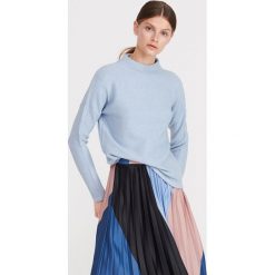Sweter ze stójką - Niebieski. Niebieskie swetry damskie Reserved, s, bez wzorów, bez rękawów, bez kaptura. Za 99,99 zł.
