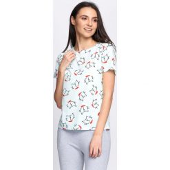 Bluzki damskie: Miętowy T-shirt Kit Violin