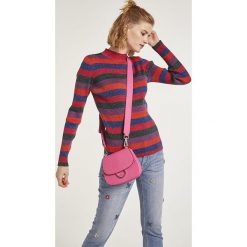 Sweter ze wzorem. Swetry damskie Heine, w paski, z wełny, bez rękawów, bez kaptura. W wyprzedaży za 87,95 zł.