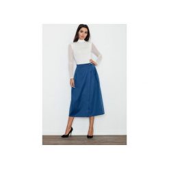Spódnica M554 Niebieska. Niebieskie spódniczki damskie FIGL, m, bez wzorów, długie, maxi. Za 129,00 zł.