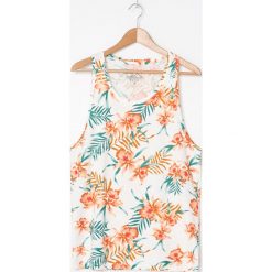 Tank top z tropikalnym printem - Kremowy. Białe t-shirty męskie House, s, bez wzorów, bez kołnierzyka. W wyprzedaży za 29,99 zł.