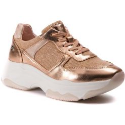 Sneakersy XTI - 49003 Nude. Żółte półbuty damskie Xti, na co dzień, bez wzorów, ze skóry ekologicznej, bez obcasa, na płaskiej podeszwie, bez zapięcia. Za 199,00 zł.