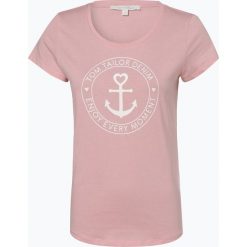 Tom Tailor Denim - T-shirt damski, różowy. Różowe t-shirty damskie marki TOM TAILOR DENIM, m, bez wzorów, z denimu, bez kołnierzyka. Za 39,95 zł.