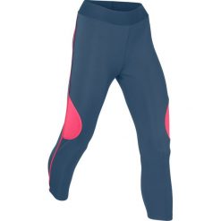 Legginsy sportowe 3/4, Level 1 bonprix ciemnoniebiesko-jeżynowy. Niebieskie legginsy sportowe damskie bonprix, w paski. Za 44,99 zł.