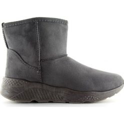 Śniegowce damskie szare D009 Grey. Szare śniegowce damskie ButyModne, na zimę, sportowe, bez zapięcia. W wyprzedaży za 79,00 zł.