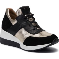 Sneakersy EKSBUT - 5702-136/G45/155/121-1G Czarny Złoty. Żółte półbuty damskie Eksbut, ze skóry. Za 279,00 zł.