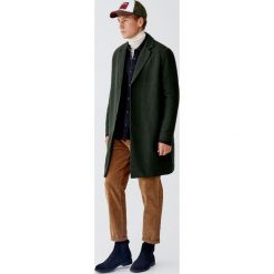 Płaszcz basic z sukna. Zielone płaszcze męskie marki Pull&Bear, m. Za 299,00 zł.
