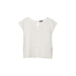 T-shirty z krótkim rękawem Morgan OZAK. Białe t-shirty damskie Morgan, bez wzorów, bez kołnierzyka. W wyprzedaży za 181,30 zł.