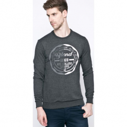 Blend - Bluza. Szare bejsbolówki męskie Blend, l, z nadrukiem, z bawełny, bez kaptura. W wyprzedaży za 99,90 zł.