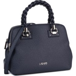 Torebka LIU JO - S Satchel Double Zip N69141 E0087 Midnight 90013. Niebieskie torebki klasyczne damskie Liu Jo, bez wzorów, ze skóry ekologicznej, klasyczne, bez dodatków. Za 689,00 zł.