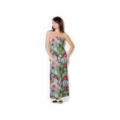 Sukienka CP-027 8. Sukienki damskie Colour pleasure, s, bez wzorów, z dzianiny, bez kołnierzyka, bez rękawów, maxi. Za 169,00 zł.
