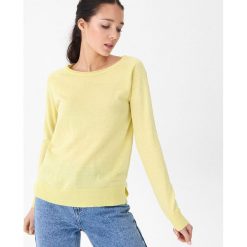 Sweter basic - Żółty. Żółte swetry damskie House, xl, bez wzorów, bez rękawów, bez kaptura. W wyprzedaży za 39,99 zł.