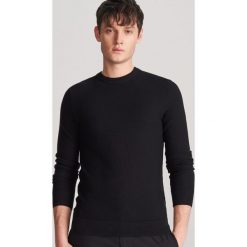 Klasyczny sweter z organicznej bawełny - Czarny. Czarne swetry męskie Reserved, s, z bawełny, klasyczne. Za 89,99 zł.