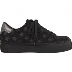 Sneakersy w kolorze czarnym. Czarne sneakersy damskie marki Marco Tozzi. W wyprzedaży za 118,95 zł.