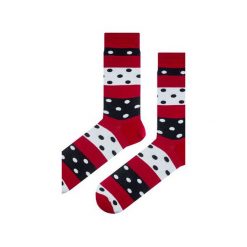 Czerwone skarpetki w kropki. Czerwone skarpetki męskie Em men's accessories, bez wzorów. Za 29,99 zł.
