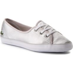 Tenisówki LACOSTE - Ziane Chunky 118 2 Caw 7-35CAW00752Q5 Lt Gry/Wht. Szare półbuty damskie Lacoste, bez wzorów, z gumy, bez obcasa, na płaskiej podeszwie, bez zapięcia. W wyprzedaży za 219,00 zł.