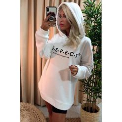 Bluza damska RITTA WHITE. Białe bluzy sportowe damskie Bluza damska RITTA WHITE, s, bez wzorów, bez rękawów, bez kaptura. W wyprzedaży za 89,00 zł.
