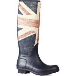 Hunter - Kalosze Original Brit. Niebieskie kalosze damskie Hunter, bez wzorów, z gumy. W wyprzedaży za 449,90 zł.