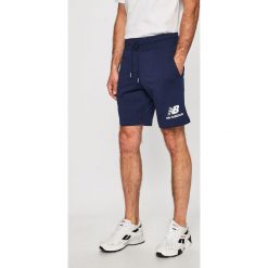 New Balance - Szorty. Niebieskie spodenki i szorty męskie New Balance, m, z nadrukiem, z elastanu, casualowe. W wyprzedaży za 159,90 zł.