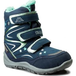 Śniegowce KAPPA - Stellar Tex 260559K Navy/Mint 6737. Niebieskie kozaki dziewczęce Kappa, bez zapięcia. W wyprzedaży za 139,00 zł.