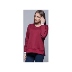 Bluzy damskie: Bawełniana bluza bordo H008