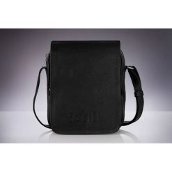 Skórzana torba na ramię, raportówka Solier RUSH czarna. Czarne torby męskie skórzane Solier, w paski, ze skóry, eleganckie. Za 339,00 zł.