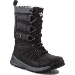 Śniegowce COLUMBIA - Meadows Shorty Omni-Heat 3D BL5967 Black/Steam 010. Czarne kozaki damskie marki Columbia, na zimę, ze skóry ekologicznej, bez obcasa, bez zapięcia. W wyprzedaży za 369,00 zł.