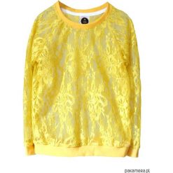 Bluza LANCE mustard. Żółte bluzy dziewczęce marki Pakamera, w koronkowe wzory, z koronki. Za 91,00 zł.