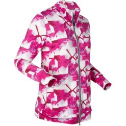 Kurtka funkcyjna treningowa, długi rękaw bonprix różowa magnolia z nadrukiem. Różowe kurtki damskie bonprix, z nadrukiem, długie, bez kaptura. Za 79,99 zł.