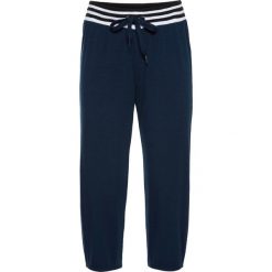 Spodnie dresowe damskie: Spodnie sportowe 3/4 bonprix ciemnoniebieski