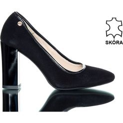 Czółenka Damskie Czarne Dark Suede (38). Czarne czółenka damskie J. Wolski, bez wzorów, bez obcasa. Za 79,00 zł.