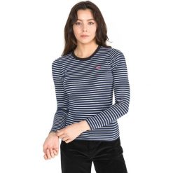 Levi's Koszulka Czarny Niebieski. Niebieskie koszulki damskie Levi's®, s, w paski, z elastanu, bez kołnierzyka, z długim rękawem. Za 154,95 zł.