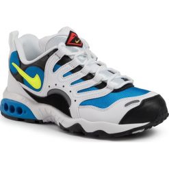Buty NIKE - Air Terra Humara '18 AO1545 100 White/Volt Photo Blue/Black. Białe półbuty męskie Nike, na co dzień, bez wzorów, ze skóry ekologicznej, klasyczne, bez zapięcia. W wyprzedaży za 419,00 zł.