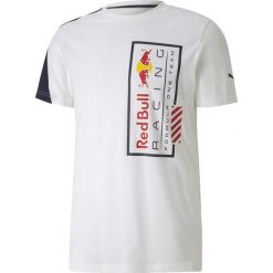 Puma Red Bull Racing Logo Tee 596221-03. Białe t-shirty męskie Puma, l, bez wzorów, z bawełny, bez kołnierzyka. W wyprzedaży za 139,99 zł.