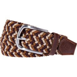 Pasek Brązowy Pleciony Braid. Pomarańczowe paski męskie marki LANCERTO, w paski, z bawełny, sportowe. Za 89,90 zł.