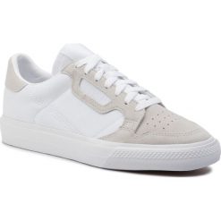 Buty adidas - Continental Vulc EF3523 Ftwwht/Ftwwht/Ftwwht. Brązowe półbuty męskie Adidas, na co dzień, bez wzorów, ze skóry, klasyczne, bez zapięcia. Za 329,00 zł.