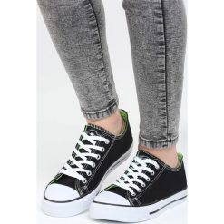 Czarne Trampki One Of Them. Czarne trampki i tenisówki damskie Born2be, z materiału. Za 49,99 zł.