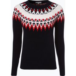 Swetry damskie: Marie Lund – Sweter damski z domieszką wełny merino, niebieski