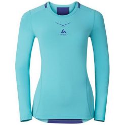Bluzki, topy, tuniki: Odlo Koszulka damska Ceramicool Pro Shirt l/s Crew Neck Niebieska r. S (160101)