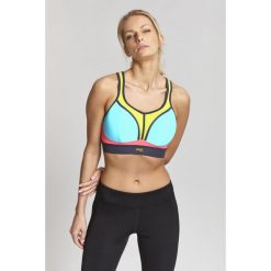 Stanik Sportowy Panache Sports Non Wired Bra Morski-Multikolor. Zielone biustonosze sportowe damskie marki Panache, bez wzorów, ze skóry, do biegania. Za 229,99 zł.