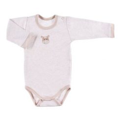 Ewa Klucze Body Dziecięce True Love 68 Beżowe. Brązowe body niemowlęce marki Ewa Klucze, bez wzorów, bez rękawów. Za 39,00 zł.