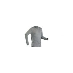 Koszulka trekkingowa - TRAVEL 100 MERINO męska. Brązowe koszulki męskie FORCLAZ, s, bez wzorów, z wełny, bez kołnierzyka, bez rękawów. Za 99,99 zł.