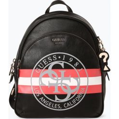 Guess Jeans - Plecak damski, czarny. Czarne plecaki damskie marki Guess Jeans, z nadrukiem, z jeansu, rockowe. Za 579,95 zł.