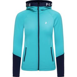 Bluza PEAK PERFORMANCE RIDER ZIP HOODED. Niebieskie bluzy damskie Peak Performance, uniwersalny, bez wzorów, z materiału, bez rękawów, z kapturem. W wyprzedaży za 540,00 zł.