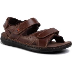 Sandały LASOCKI FOR MEN - MI07-A700-A554-07 Brown. Pomarańczowe klapki męskie Lasocki For Men, bez wzorów, ze skóry. Za 119,99 zł.