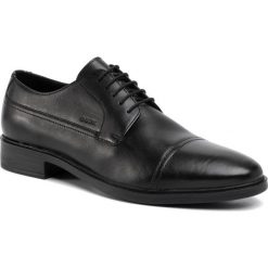 Półbuty GEOX - U Gladwin B U024WB 00043 C9999 Black. Czarne buty wizytowe męskie Geox, ze skóry, bez zapięcia. Za 429,00 zł.