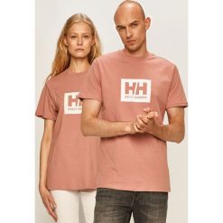 Helly Hansen - T-shirt. Bluzki damskie Helly Hansen, s, z nadrukiem, z bawełny, z okrągłym kołnierzem. W wyprzedaży za 99,90 zł.