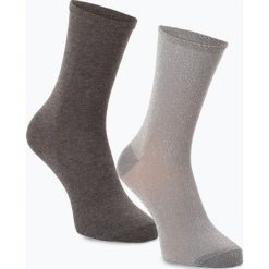 Marie Lund - Skarpety damskie pakowane po 2 szt., szary. Szare skarpetki damskie Marie Lund, bez wzorów. Za 39,95 zł.