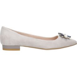 Baleriny ADORA. Szare baleriny damskie zamszowe marki Gino Rossi, eleganckie. Za 249,90 zł.