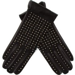 Rękawiczki Damskie TWINSET - Guanti AA8P3F Bic. Nero/Oro. Czarne rękawiczki damskie marki Twinset, bez wzorów, ze skóry. W wyprzedaży za 379,00 zł.